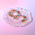 Rainbow Rhinestone Crescent Hoops